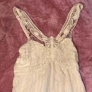 off-white butterfly lacy viscose style dress